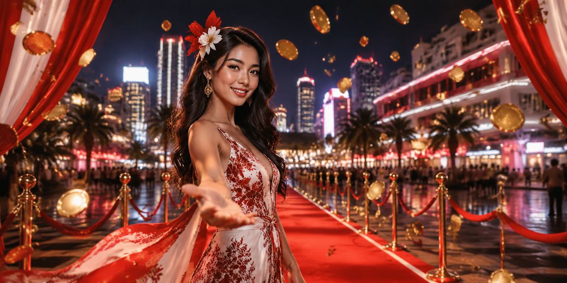 Tampilan neon bonus VIP menarik di situs taruhan online